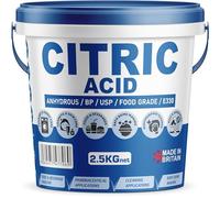 Citric Acid Anhydrous Form 100% Pure Food Grade for Food Preservation Bath Bombs Cleaning Cheese Making Cooking Descaling Descaler By PSN (2.5Kg Bucket)