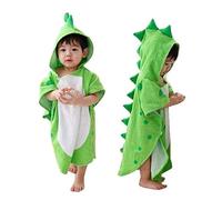 Citridarll Baby Hooded Bathrobe, Toddlers Kids Boy Girl Bath Towel Wrap Dinosaur Pattern Beach Swimming Cover Ups Bathing Suit Poncho,M, 1-4 Years, Green