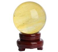 Citrine Ball Trendy Gifts Office Decorations Table Centerpieces Crystal Globe Feng Shui Sphere Prop Ornament Exquisite,6~7cm