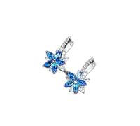 Citrine Blue Topaz Gemstone Clip Earrings For Women Party 925 Jewelry Earring