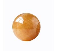 Citrine Crystal Ball Decorative Sphere with Delicate Base Yellow Ornament for Home Decor Housewarming and Festive Display,60mm Gemstone Stone
