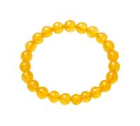 Citrine Crystal Bracelet 8mm - Natural Certified Stones - Attract Abundance, Luck & Positivity - Christmas,Gift for Women & Men - Handmade Healing Bracelet for Wealth, Success & New Beginnings