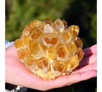 Citrine Crystal Cluster for Home Decor,Quartz and Stones,Irregular Shape for Gift,400~500g