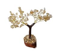 Citrine Crystal Gemstone Tree Artificial Home Decor Crystal Tree Of Life Gift For Women & Men Spiritual 7 Inch
