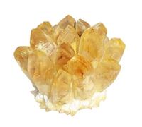 Citrine Crystal Ornaments, Citrine Quartz Cluster Stones Crystal Point Protection Spiritual Divination Gifts