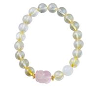 Citrine Crystal Rose Quartz Pi Xiu Bangle Chakra Gemstone Money Bag Pi Yao Charm Maximum Lucky Amulet Feng Shui Wealth Prosperity Goals Manifestation Spiritual/2180