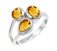 Citrine Gemstone Silver Plated Ring Men & Women Jewelry C1152AI_V