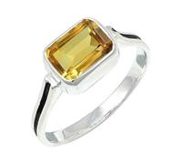 Citrine Gemstone Silver Plated Ring Men & Women Jewelry C1159AI_5_(K)