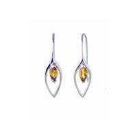 Citrine Marquise Dangle Earrings Ojewellery Silver One Size