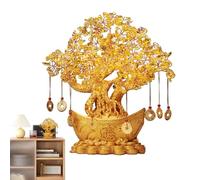 Citrine Money Tree - Citrine Bonsai for Prosperity and Happiness | Traditional Chinese Crystal | Shiny Crystal for Happy New Year, Home, Business or Office
