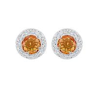 Citrine Natural gemstone Stud Earring In 925 Sterling Silver Minimal Jewelry Gift Mother’s Day Necklaces