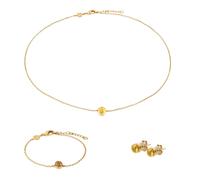 Citrine necklace, bracelet and earring set for women Sloya Aurora Jaune TU