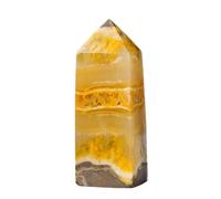 Citrine Stone | Yellow Crystal Wand | Natural Faceted Prism Home Decoration Reiki Wand Gemstones for Energy & Balancing