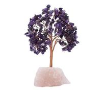 Citrine Tree Money Tree Rose Quartz Raw Stone Bedroom Study Office Home Desktop Ornaments(Amethyst Tree Small)