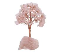 Citrine Tree Money Tree Rose Quartz Raw Stone Bedroom Study Office Home Desktop Ornaments(Pink Crystal Tree Small)