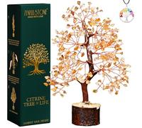 Citrine Tree of Life for Home, Office, and Desk Décor | Handmade Bonsai for Prosperity, Joy & Confidence | Perfect Success Gift for Mom & Dad