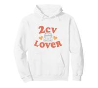 Citroën 2CV Car Lover 70s Hippy Hearts Retro Pullover Hoodie