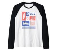 Citroën 2CV Car Retro French Icons Raglan Baseball Tee