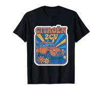 Citroën 2CV Car Retro Hippy 70s Flowers T-Shirt