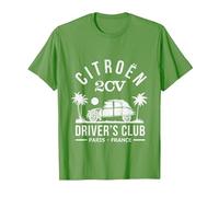 Citroën 2CV Driver's Club White Beach T-Shirt, Men, Grass Green, Large