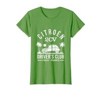 Citroën 2CV Driver's Club White Beach T-Shirt, Women, Grass Green, Small