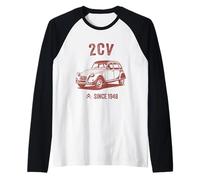 Citroën 2CV Retro French Car 1948 Raglan Baseball Tee