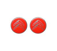 Citroen 3D Logo Sticker, Red, Set of 2, 12 mm