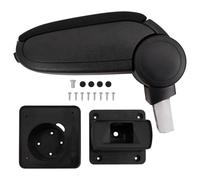 vidaXL Car Armrest Storage Box with Adjustable Height, Extra Storage Compartment, Easy Install, Black ABS, Compatible with CITROEN C4/C-QUATRE (2009)"