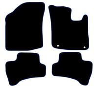 Citroen C1 2012 to 2014 2 Clip Version 4 Piece Set Car Mats UK-Made Tailored Fit Carpet Floor Mats Full Coverage Compatible Accessory Blue Trim