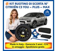 CITROEN C3 2024 Space Saver Spare Wheel 16" Pouch Jack Nero 1