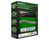 Citroen C3 car radio, Pioneer stereo USB AUX in, iPod iPhone Android player kit
