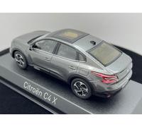 Citroen C4 X 2023 in platinum grey, 1:43 scale diecast model from Norev, 155481