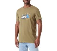 CITROËN Men's T-Shirt 2cv Disegnata in Stampoa Larga & Logo Sullaica C24s, Moss, S