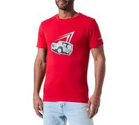 CITROËN Men's T-Shirt Mehari Disegno A Stampa Larga & Logo Sullaica C24s, red, L