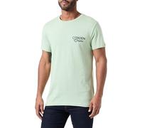 CITROËN O103079-E957 T-Shirt with Origins Small Print & Evolution Sketches Print on The Back C24S Men's Pale Jade Size S, Jade Shovels, S