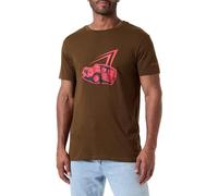 CITROËN O103083-M050 Mehari T-Shirt with Large Print Design & Logo on The C24S Men's Dark Brown Size M, Dark Brown, M