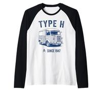 Citroën Type H Retro Van 1947 Raglan Baseball Tee