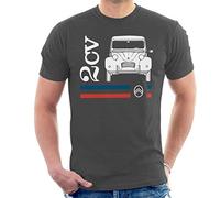 Citroen White 2CV Racing Stripes Men's T-Shirt