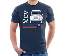 Citroen White 2CV Racing Stripes Men's T-Shirt