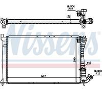 Nissens Engine Radiator 61349A for Citroën XM (1994) 2.0, Peugeot/Citroën D8B/DHX/DHY 1.9L/2.0L