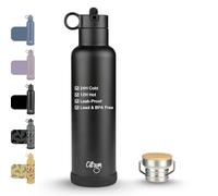 Citron Insulated Water Bottle 750ml, Stainless Steel, Black, Leakproof