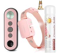 Citronella Bark Collar for Large Dogs, Citronella Dog Collar with Remote, Spray Dog Training Collar Dog Citronella Barking Collars, Safer Humane Anti Barking Collar (Pink)