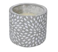 Citronella Candle, 1x Citronella Scented Candle in Sunburst Pattern Pot, Grey Pot Candle Gift, Scented Candle Gift, Home Fragrance, Outdoor Candle, Garden Candle, Mosquito Repellent Candle (Small)