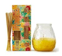 Citronella Candle Jar, 40 Hour Burn Time, 100 Citronella Incense Sticks