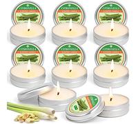 Citronella Candles for Outdoor and Indoor, Soy Wax Scented Candle, Lemongrass Scent Portable Tin Candle, Gift Set for Mother's Day, Christmas, Birthday, Ideal for Home, Garden, Patio, Camping, 8 Packs