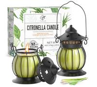 Citronella Candles Outdoor, 2 Pack 6oz Lemongrass Scented Soy Wax Candles
