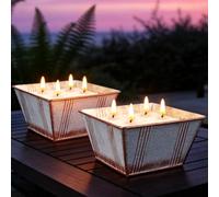 Citronella Candles Outdoor Large, 2 X 13Oz Citronella Candles 200H Smokeless Natural Soy Wax Scented Citronella Candle Set for Garden Outdoor Indoor Camping Patio Party