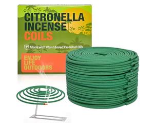 Citronella Coil, Citronella Incense Coils Outdoor Patio - Perfect For BackYards Camping (Contains 48 coils & 2 Stands)