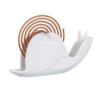 Citronella Coil, Snail-Shaped Coil Rack for Home, Snail Mosquito Coil Holder Iron Metal Fireproof Incense Burner Bracket, Mosquito Coil Holder for Living Room Indoor (White)