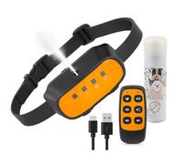 Citronella Dog Bark Collar - No Shock, Spray Training Collar with Remote & Auto Mode, Adjustable Sensitivity, Rechargeable, Includes Batteries (Automatic + Remote Dog Collar and Spray Refill)